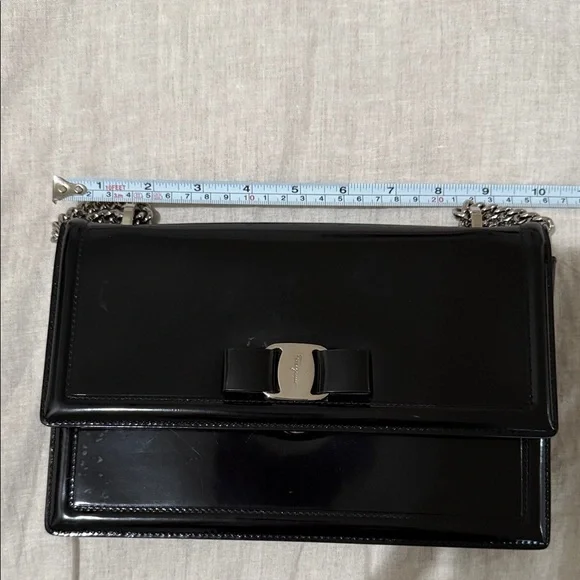 Salvatore Ferragamo Black Leather Shoulder Bag - Picture 12 of 13